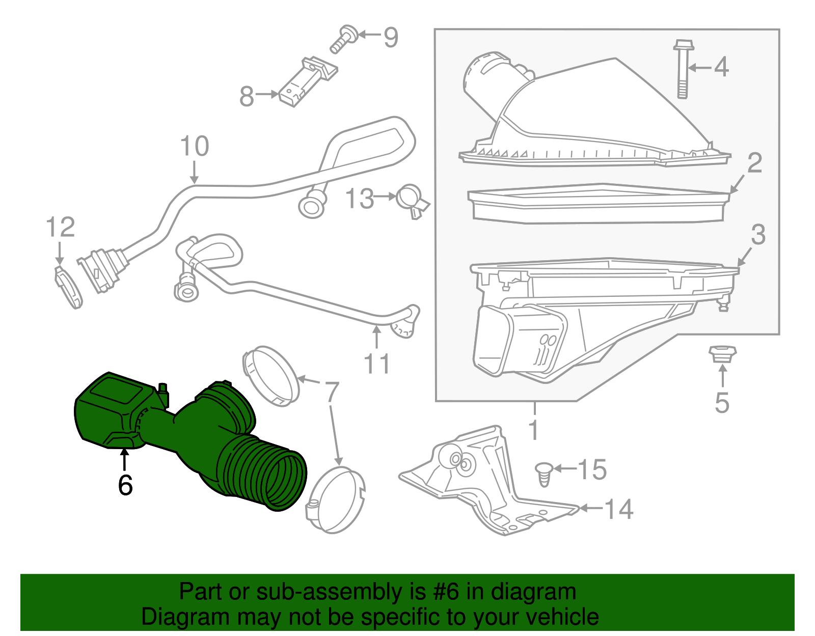 22964585 - Air Cleaner Outlet Duct 2016-2019 Cadillac | AwesomeParts.com