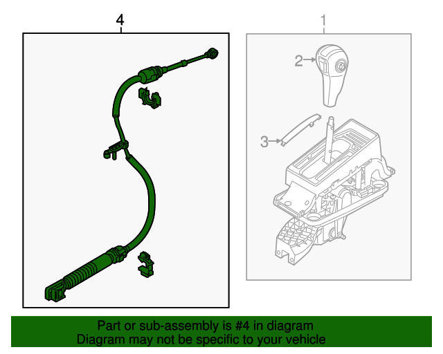 Genuine OEM Ford Part Shift Control Cable BR3Z7E395D Genuine OEM