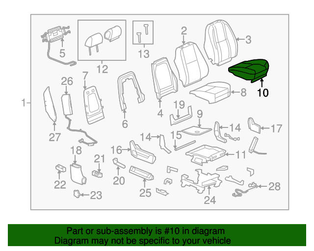 20904106 GM Seat Cover GM Parts Store