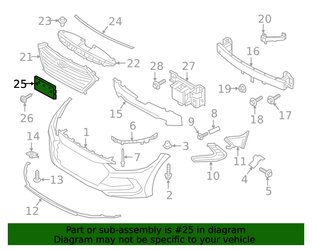 Genuine OEM License Bracket Part 86519F2010 Fits 20172018 Hyundai