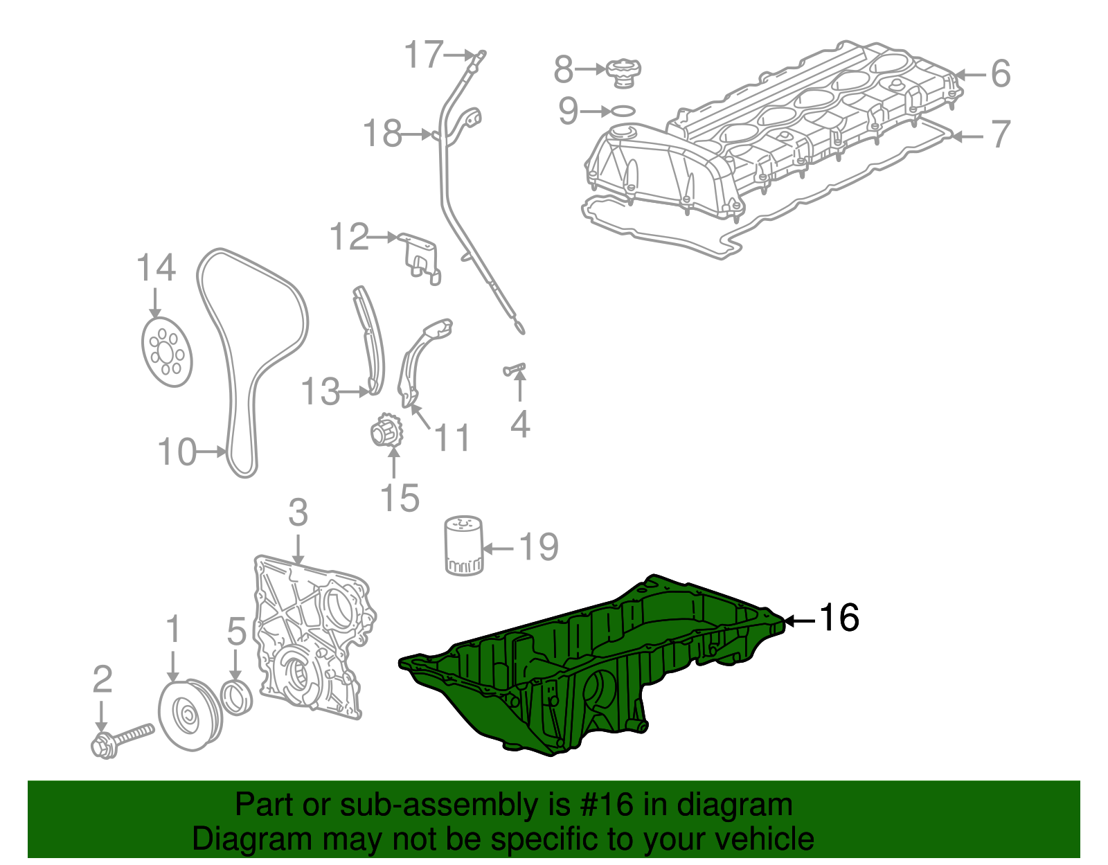 Engine Oil Pan - GM (12600497)