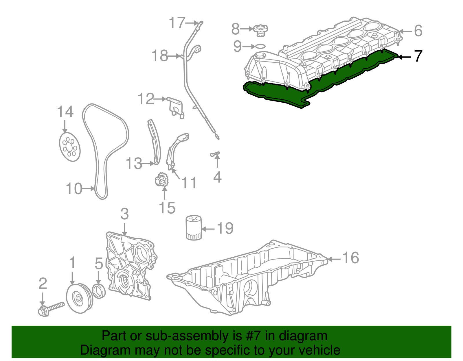 Camshaft Cover Gasket Kit with Seals - GM (89018220)