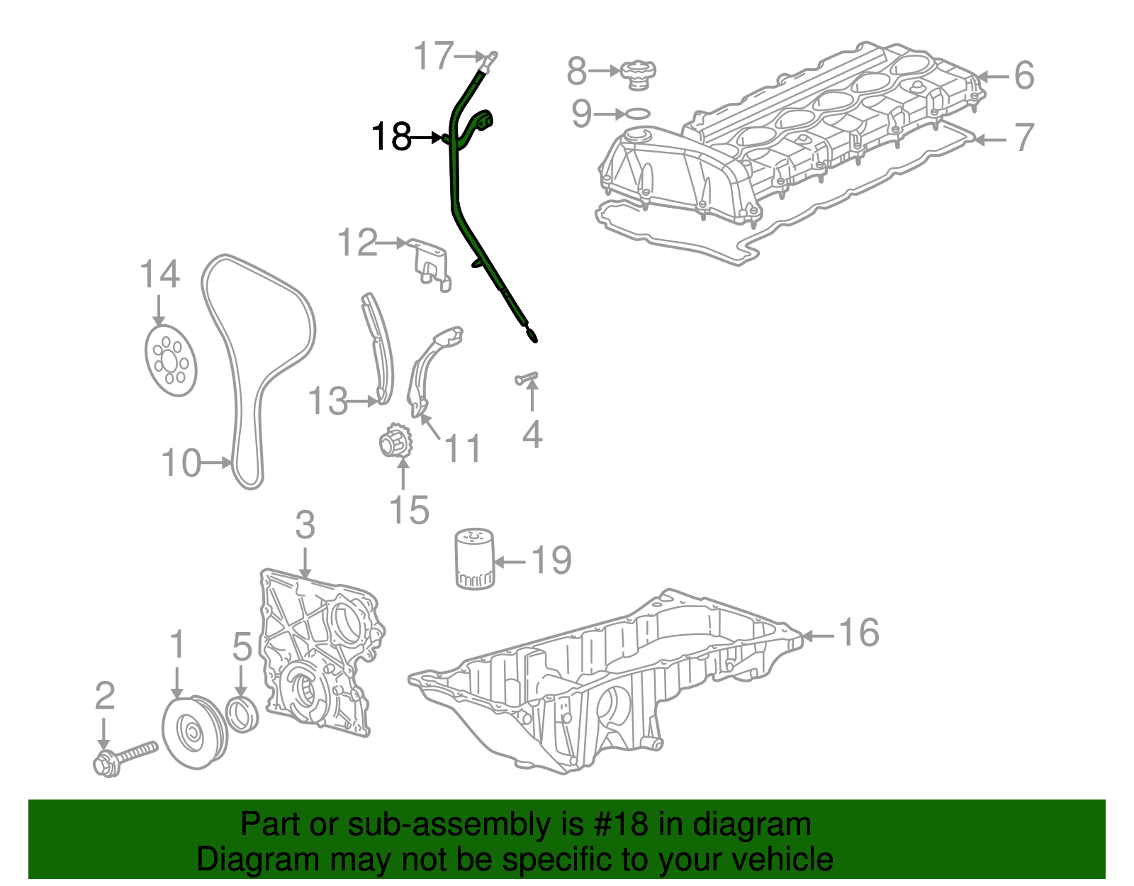 Engine Oil Dipstick Tube - GM (12590590)