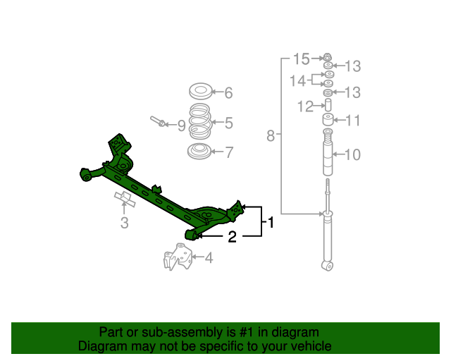 20072012 Nissan Versa Axle Assembly 555019EL0A Nissan Parts Plus