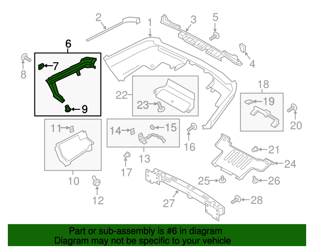 LAND ROVER RYQ500070 GENUINE OEM AIR GUIDE RETAINER CLIP