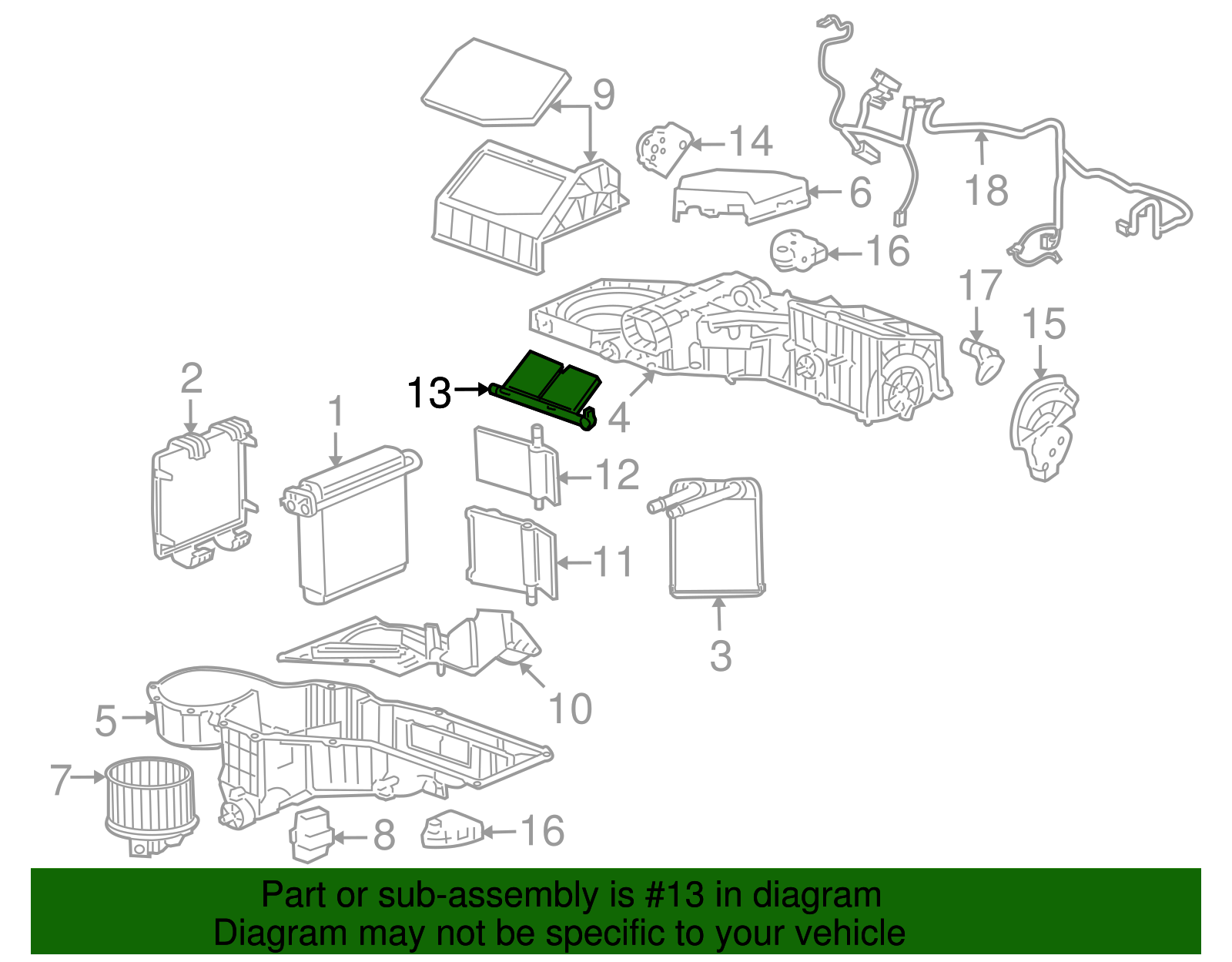 Heating and Air Conditioning Defroster Valve - GM (89018304)