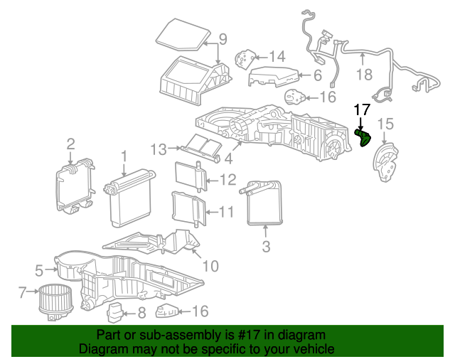 52474960 HVAC Heater Mode Door Lever 19992014 GM GMPartsNow