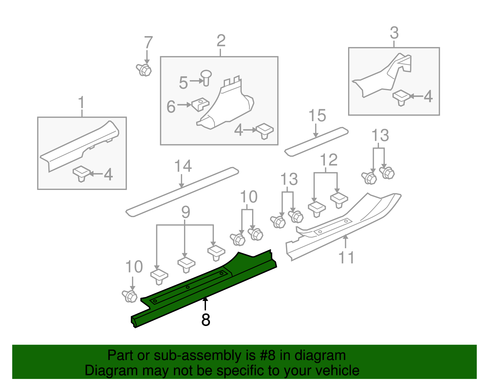 Onyx Driver Side Front Door Sill Trim Plate - GM (92200188)