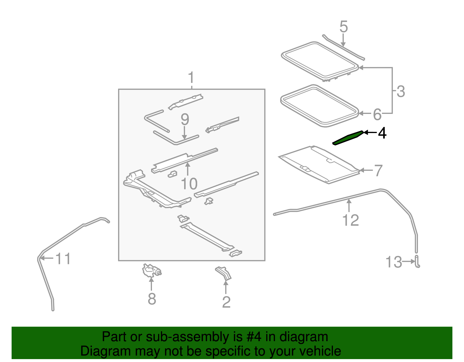 63217 63217-08021 - High-Quality Sunroof Molding for 2012-2020 Toyota Sienna ...