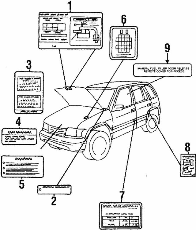 0K07A69A01 Emission Label 20012002 Kia Sportage Kia.Parts Store