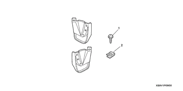 Rear Splash Guards (1) for 2005 Honda Pilot #0