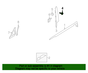 2009-2023 Audi Applique Screw WHT-002-250 | Audi USA Parts