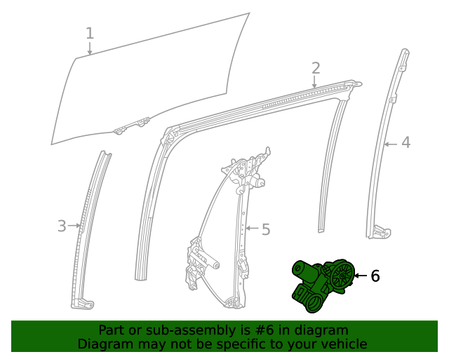 20212023 Toyota Sienna Window Motor 8571008070 Toyota Parts Center