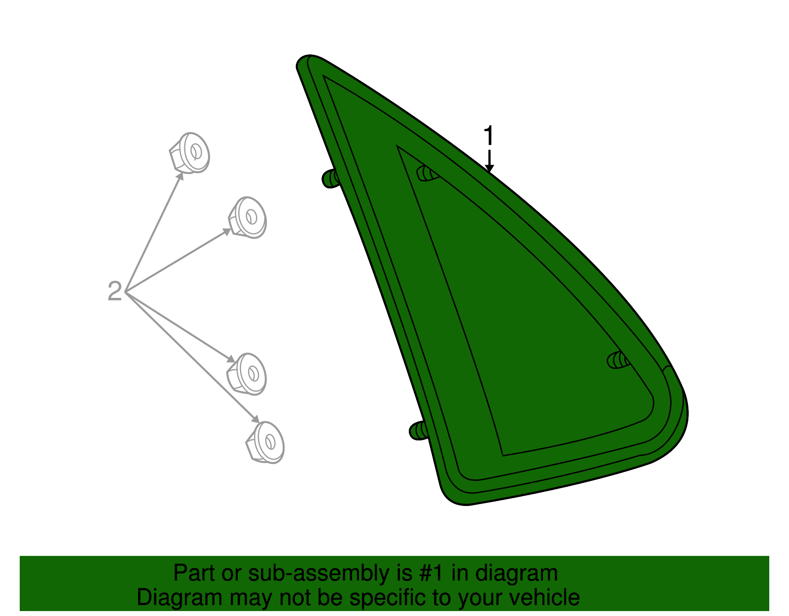 Window Assembly, Quarter - GM (90583067)