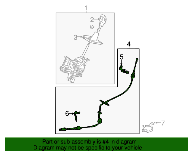 20132016 Ford Escape OEM Shift Control Cable CJ5Z7E395A OEM Ford Parts