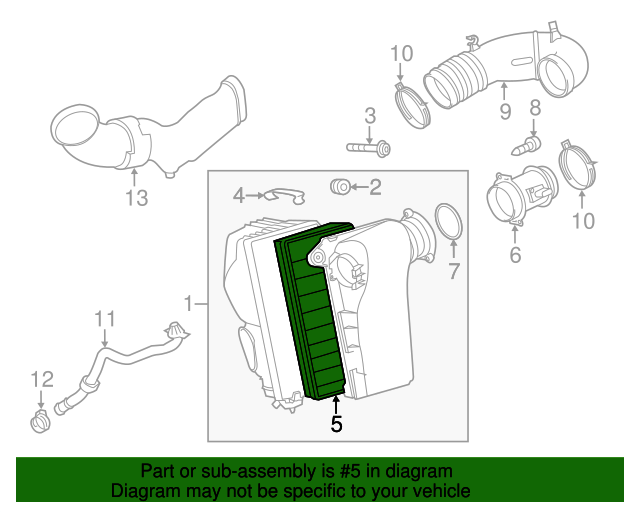 20112017 Volkswagen Touareg Air Filter 7P0129620A Wholesale VW Parts