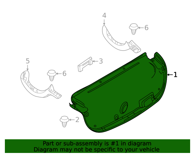 20192020 Mazda 3 Trunk Lid Trim BDTS688W1