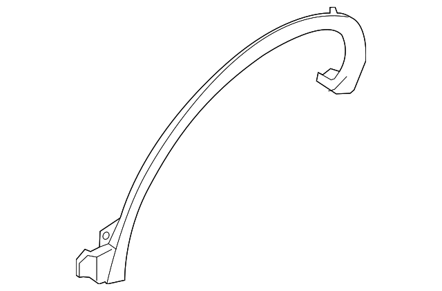 CPP NI1291100 Right Wheel Opening Molding for 15-17 Nissan Murano