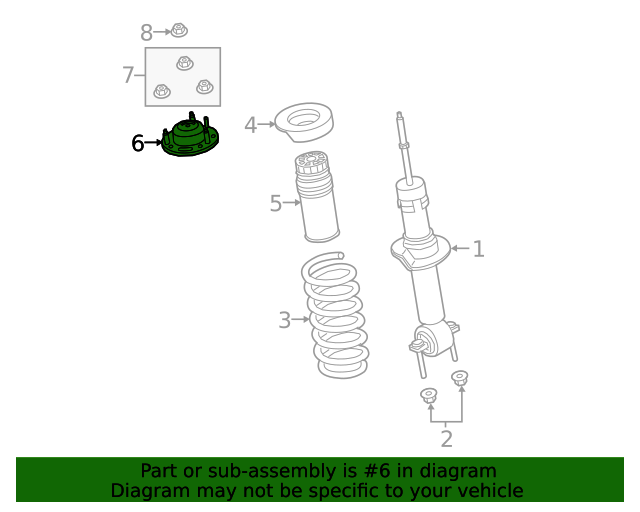 20212023 Ford Ranger OEM Suspension Strut Mount JB3Z18A099G Ford