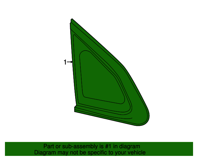 84362296 GM Driver Side Quarter Window GM Parts Store