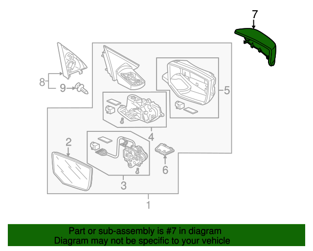 20082015 Honda Mirror Cover 76201TA0A01ZD hondapartswd