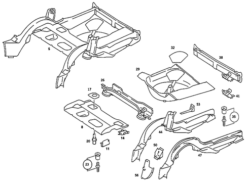 Rear End Floor for 1987 Mercedes-Benz 190E | Mercedes-Benz USA Parts