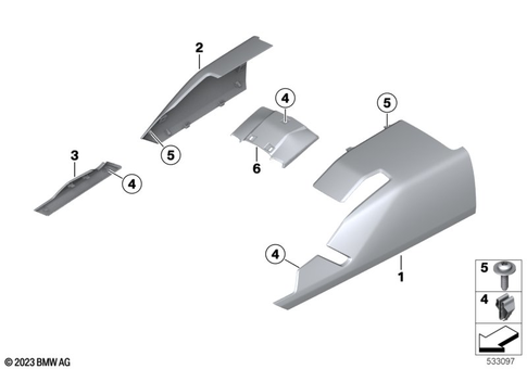 Motorcycle Trim Section, Windshield for 2024 BMW-Motorrad CE 04 