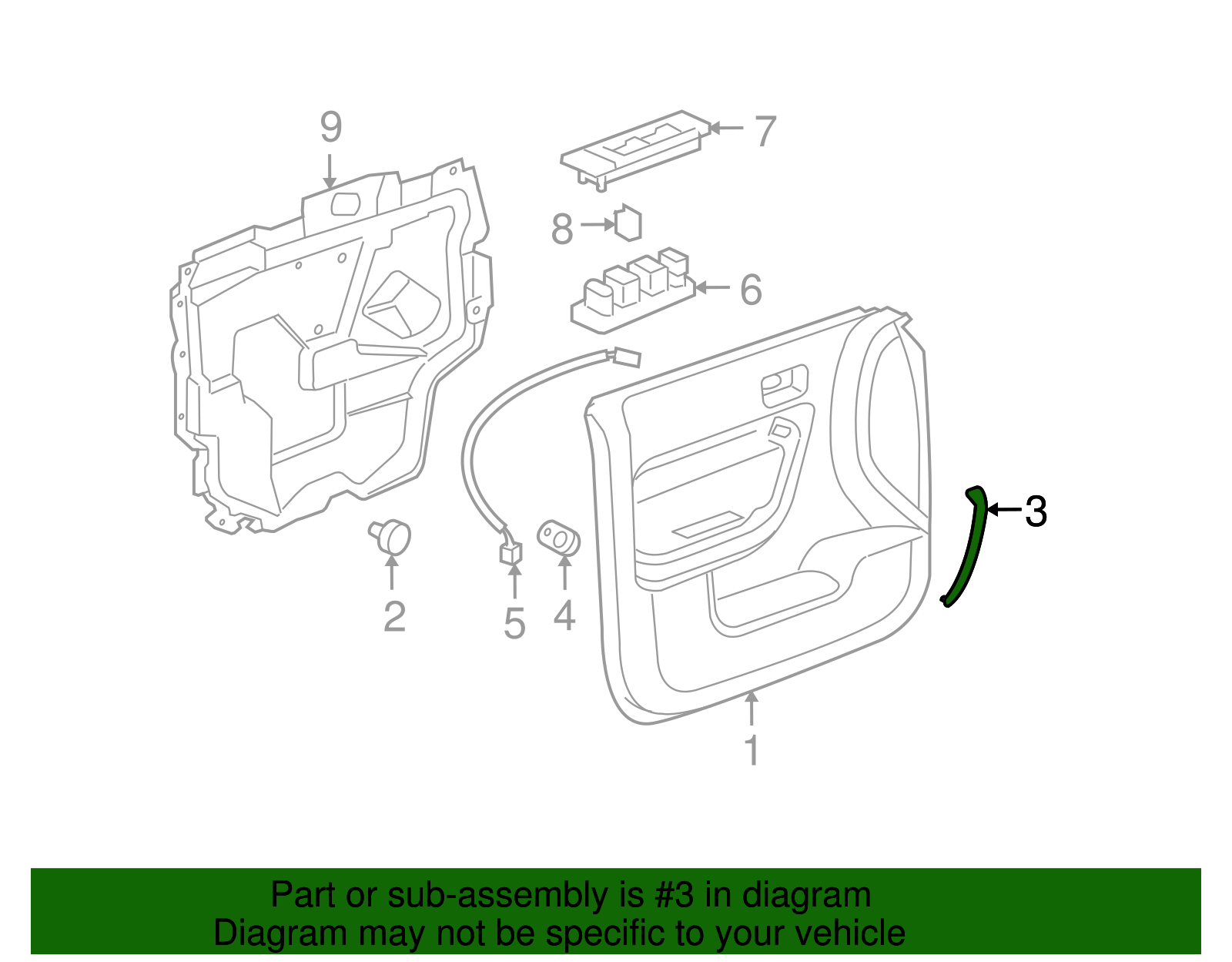 Cover, Front S/D A/Rst Front Fin - GM (25782263)