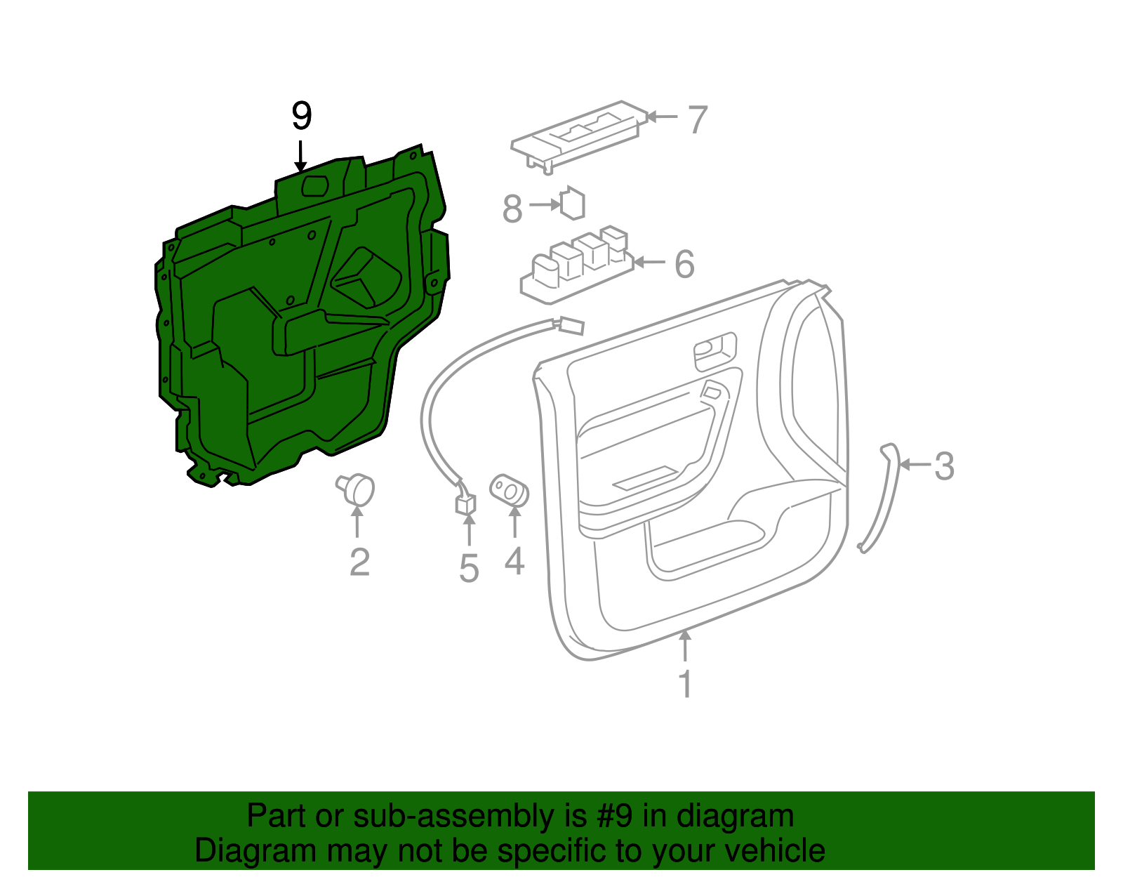 Deflector Assembly-Front S/D Wat - GM (25958439)