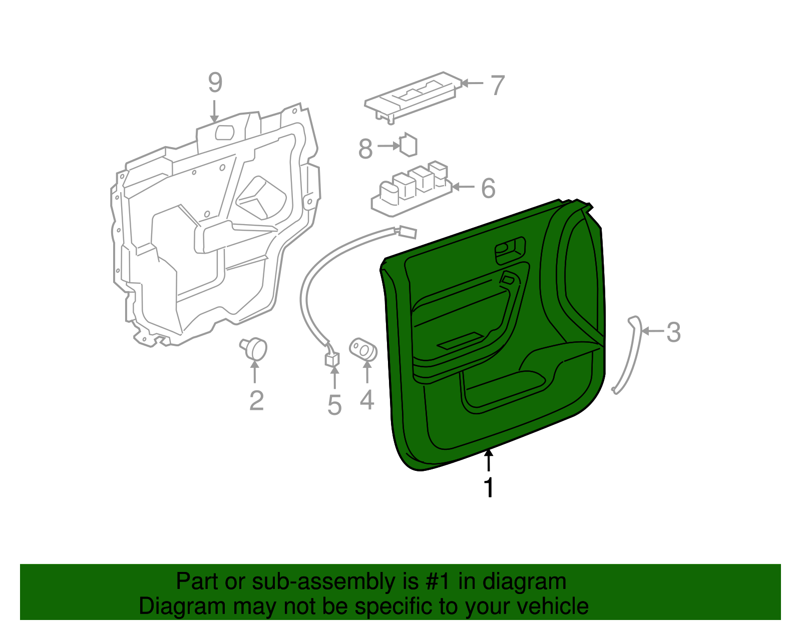 Panel Assembly-Front S/D Tr                    *Cashmere - GM (15818387)