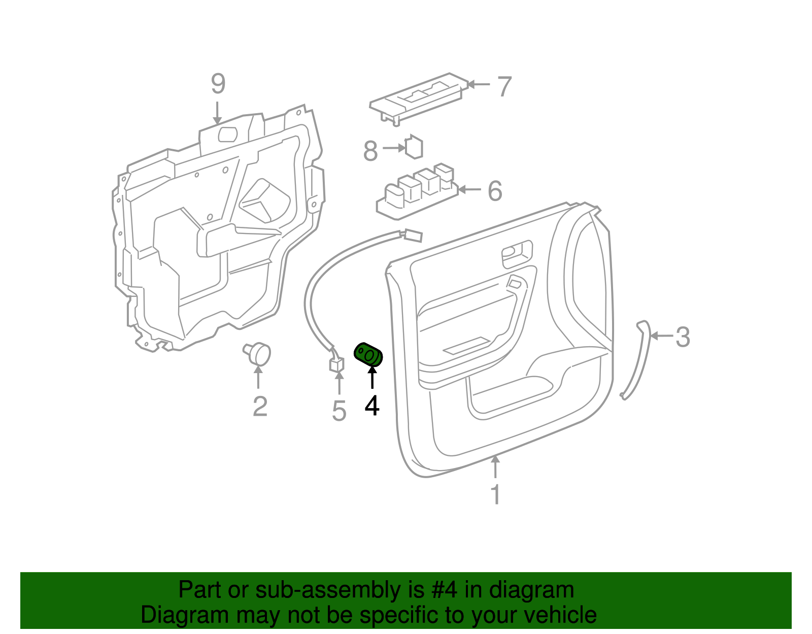 Driver Side Door Mirror Remote Control Switch - GM (84546260)