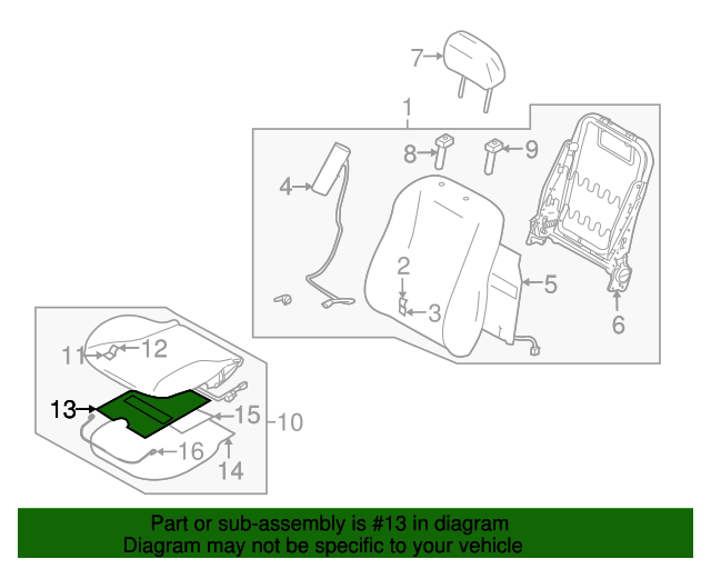 20102013 Mazda 3 Seat Cushion Heater BDY288121 MazdaParts
