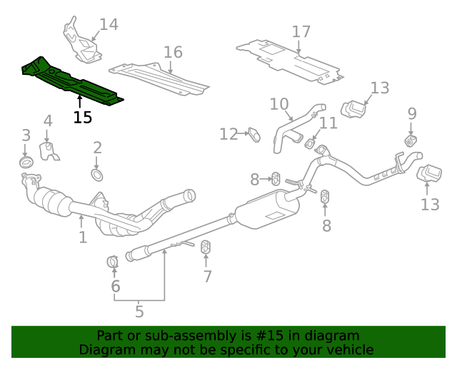 20192023 GM Exhaust Front Underbody Heat Shield 84523939