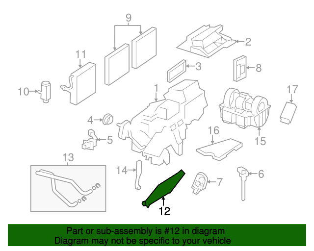 20102014 MercedesBenz Heater Core 2218301861 MB OEM Parts