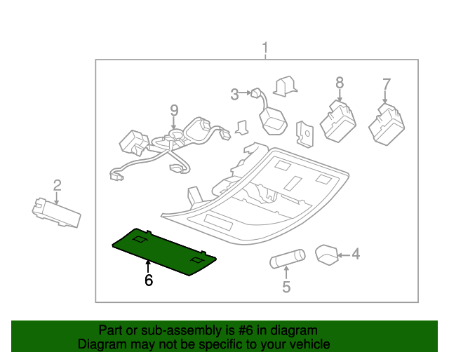 20072014 GM 0713 Silverado Sierra Tahoe Avalanche Overhead Console