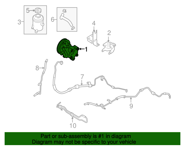 571001G000 Power Steering Pump 20062011 Kia Kia.Parts Store