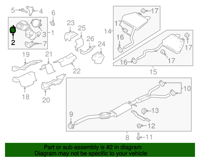 2018-2021 Land Rover Converter & Pipe Clamp LR105414 | JaguarParts.com