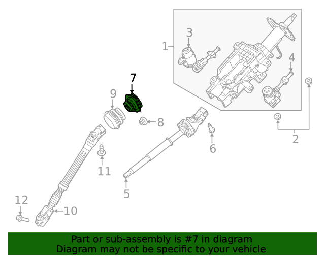 2020 Ford Steering Column Shaft Seal L1MZ3D677A