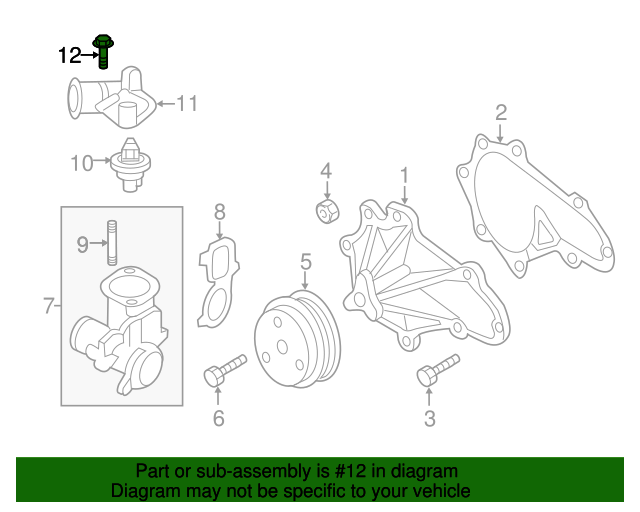 19932015 Mazda Thermostat Cover Bolt 997940825