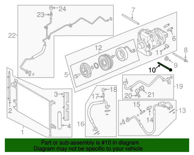 Ford W714373S437 Clutch & Pulley Mount Bolt 20112017 Ford