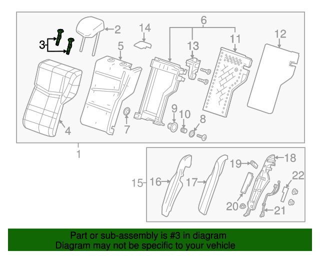 20152018 Cadillac ATS Headrest Guide 23350697