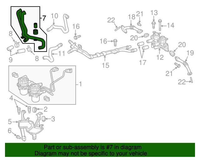 176210S012 Secondary Air Injection Pump Hose 20072013 Toyota