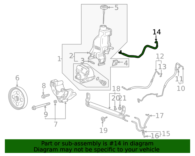 84150117 Power Brake Booster Outlet Hose 20202024 GM