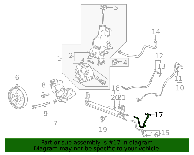20202023 GM Power Steering Fluid Cooler Outlet Hose 84150122 GM