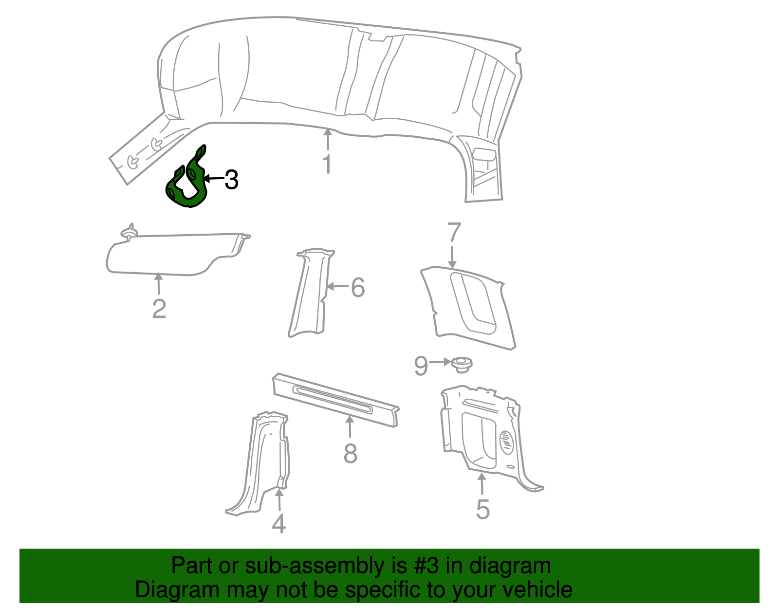 Assist Strap - Ford (YL3Z-1531407-AAC)