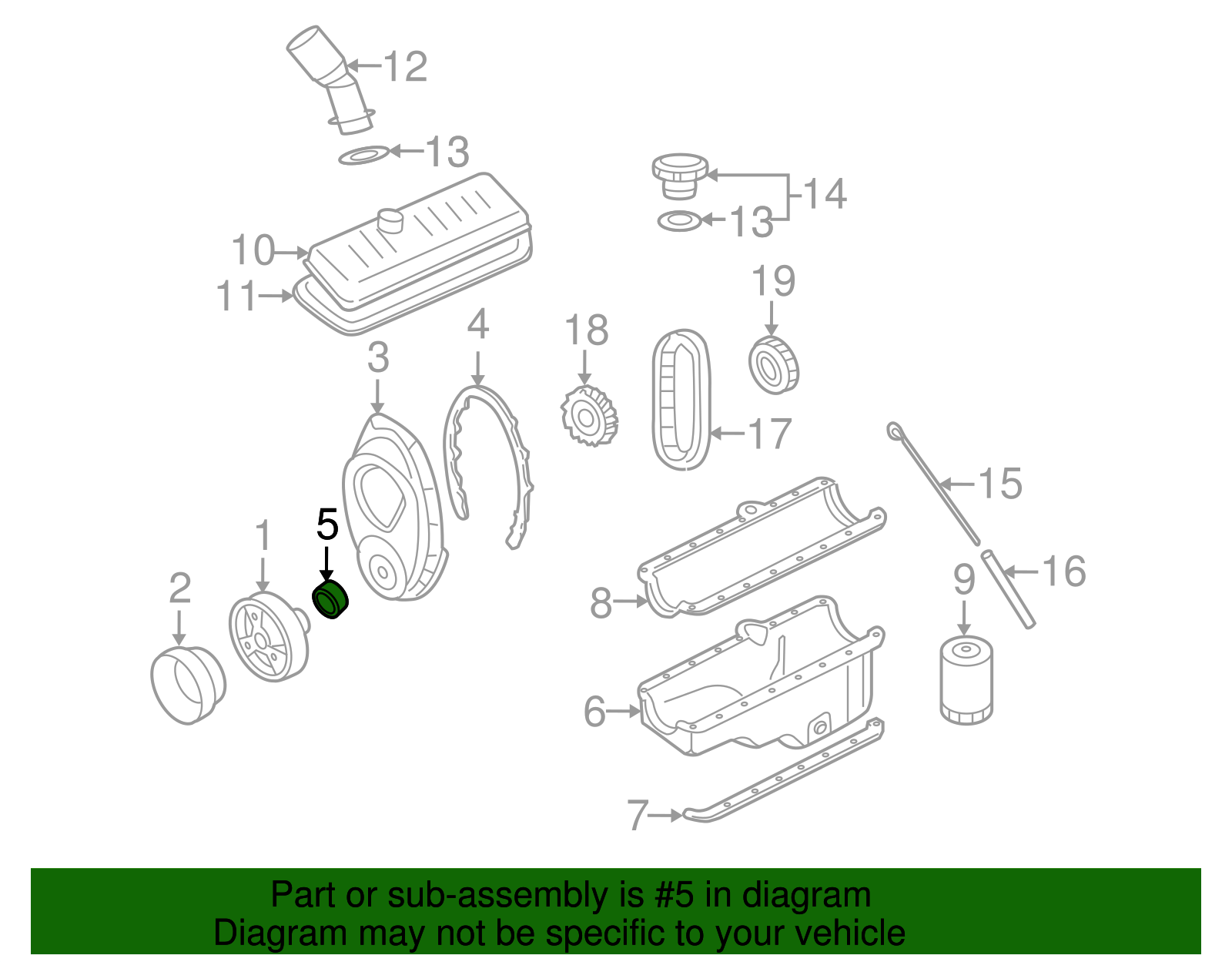 Rear Crankshaft Oil Seal Kit - GM (89018163)
