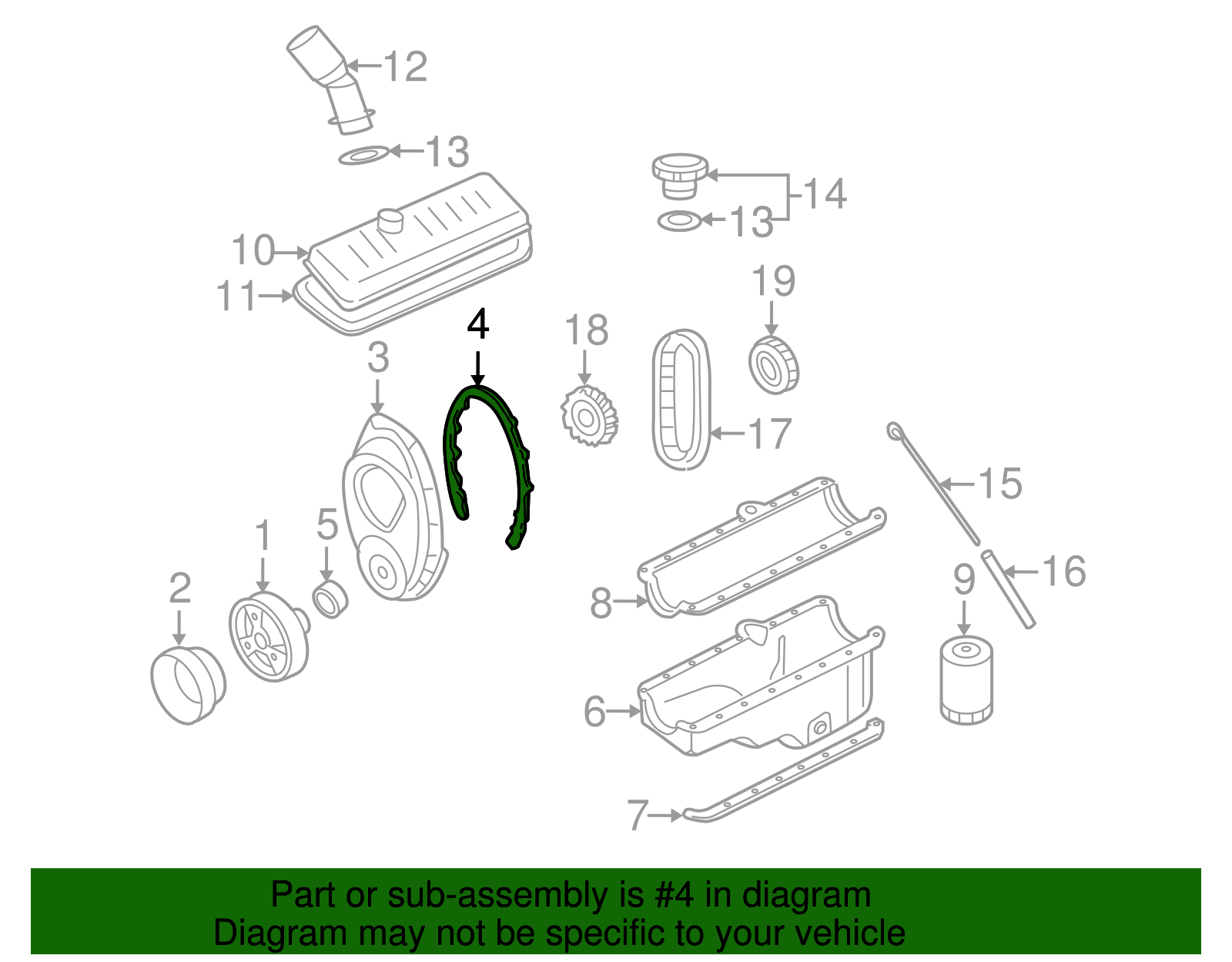 Engine Oil Seal - GM (24576940)