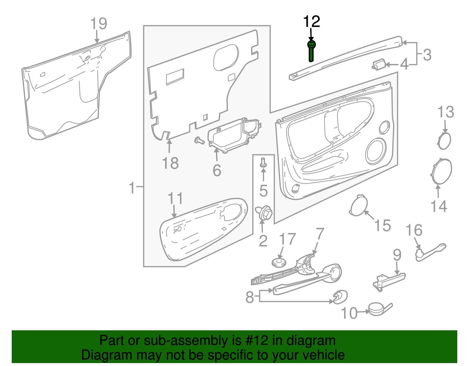 Door Lock Knob - GM (9813799)