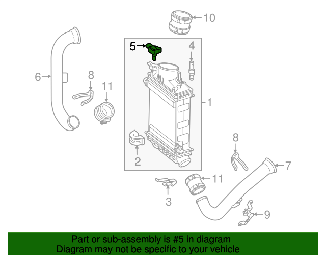 91533328 - Turbocharger Boost Sensor 2015-2023 Mercedes-Benz ...