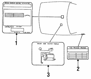 3245024531 - Body: Emission Label for Hyundai: Excel, Scoupe Image